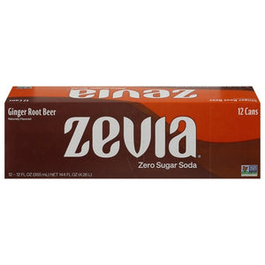 Zevia Soda Zero Sugar Ginger Root Beer 2/12/12 Z [UNFI #2892107] [ebt]