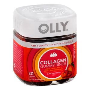 Olly Collagen Gummy Rings Peach Bellini 30 CT [UNFI #2704054]