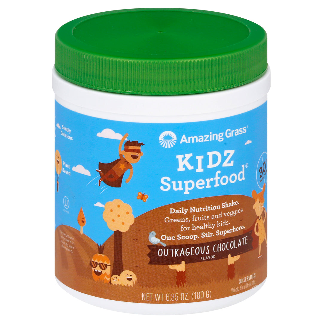 Amazing Grass Kidz Superfood Outrageous Chocolate Flavor 6.35 OZ [UNFI #2186963]