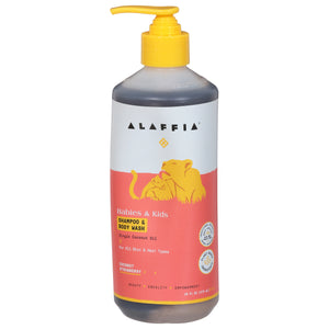 Alaffia Shampoo & Body Wash Coconut Strawberry Kids 16 OZ [UNFI #2090777] T