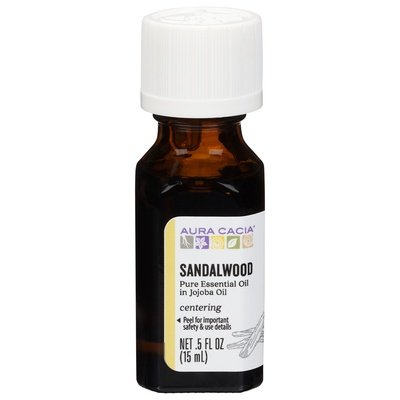 Aura Cacia Pure Essential Oil In Jojoba Oil Sandalwood Centering 1/.5 OZ [UNFI #548313] T