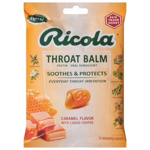 Ricola Drops Throat Balm Caramel Flavor 6/34 CT [UNFI #2957694] T