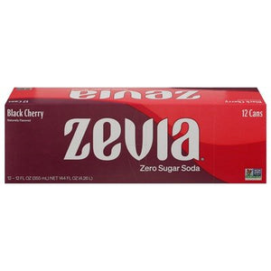 Zevia Soda Zero Sugar Black Cherry 2/12/12 Z [UNFI #2892115] [ebt]