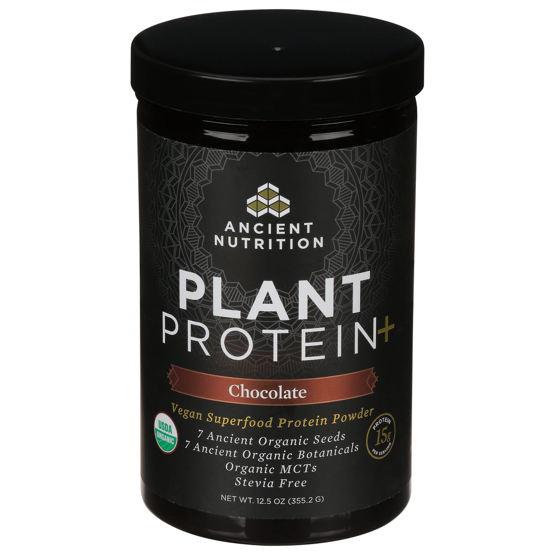 Ancient Nutrition Plant Protein+ Chocolate 12.5 OZ [UNFI #2575595]