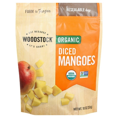 Woodstock Diced Mangoes Organic 12/10 OZ [UNFI #559294] [ebt]