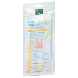 Earth Therapeutics Foot Mask Thermal Moisturizing Tea Tree Warming 1 Pair [UNFI #2950665] T