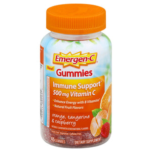 Emergen-C Vitamin C 750 Mg Orange Tangerine & Raspberry Gummies 3/45 CT [UNFI #2999589]
