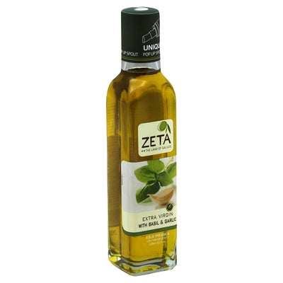 Zeta Olive Oil Extra Virgin With Basil & Garlic 6/250 Ml [UNFI #0145755] [ebt]