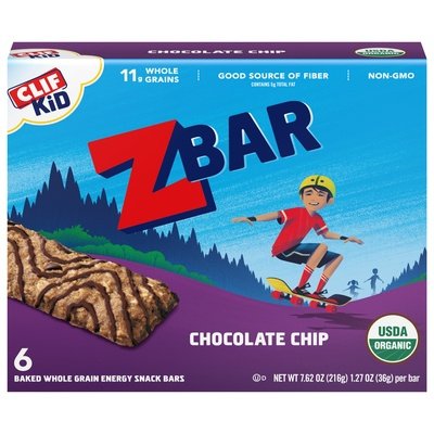 Clif Kid Zbar Energy Snack Bars Chocolate Chip 9/6/1.27Z [UNFI #2204063] [ebt]