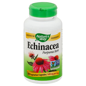 Natures Way Echinacea Purpurea Herb 400 Mg Vegetarian Capsules 180 Cap [UNFI #280701] [ebt]