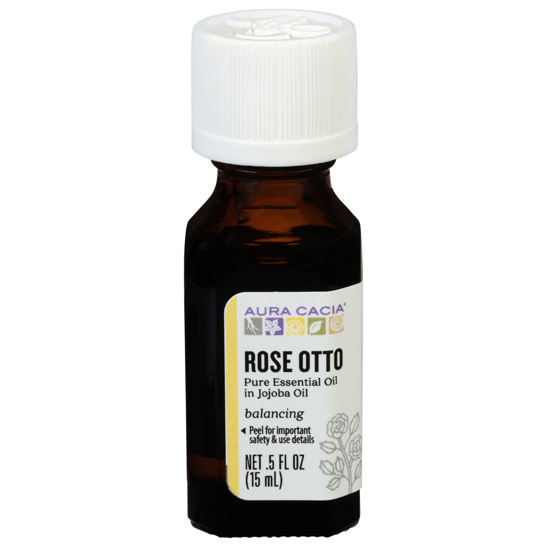 Aura Cacia Pure Essential Oil Rose Otto Balancing .5 OZ [UNFI #548297] T