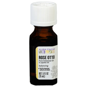 Aura Cacia Pure Essential Oil Rose Otto Balancing .5 OZ [UNFI #548297] T