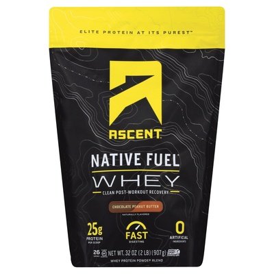 Ascent Protein Powder Blend Whey Chocolate Peanut Butter 2 LB [UNFI #2444297]