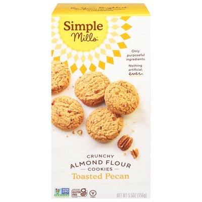 Simple Mills Cookies Almond Flour Toasted Pecan Crunchy 6/5.5 OZ [UNFI #2059202] [ebt]