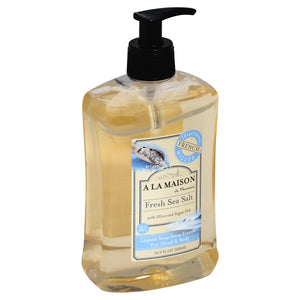A La Maison Soap Liquid From France For Hand & Body Fresh Sea Salt 16.9 OZ [UNFI #1609858] T