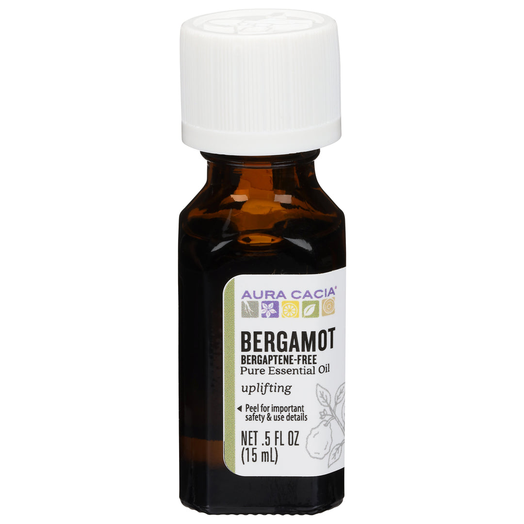Aura Cacia Pure Essential Oil Bergaptene-Free Bergamot Uplifting .5 OZ [UNFI #714287] T