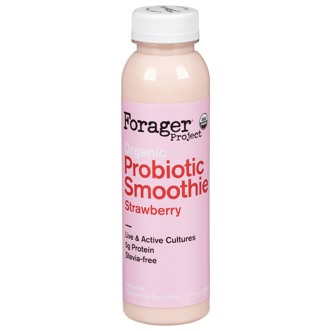 Forager Probiotic Smoothie Organic Strawberry 6/12 OZ [UNFI #2396703] [ebt]