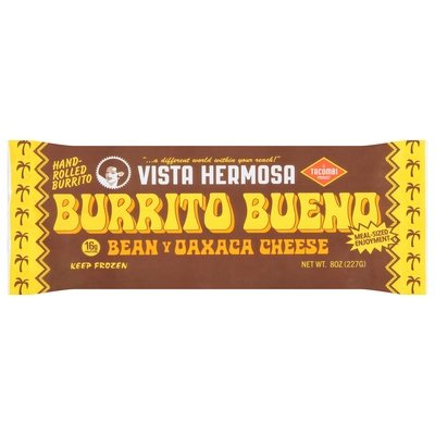 Vista Hermosa Burrito Buena Bean & Oaxaca Cheese Hand-Rolled Mild Medium Spicy 10/8 OZ [UNFI #2940658] [ebt]
