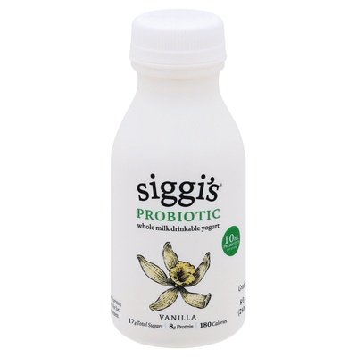 Siggis Drinkable Yogurt Vanilla Whole Milk Probiotic 9/8 OZ [UNFI #2281582] [ebt]