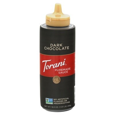 Torani Puremade Sauce Dark Chocolate 4/16.5 OZ [UNFI #2459949] [ebt]
