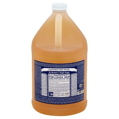 Dr Bronners Soap Pure-Castile 18-In-1 Hemp Peppermint 1 Gal [UNFI #0153023] T