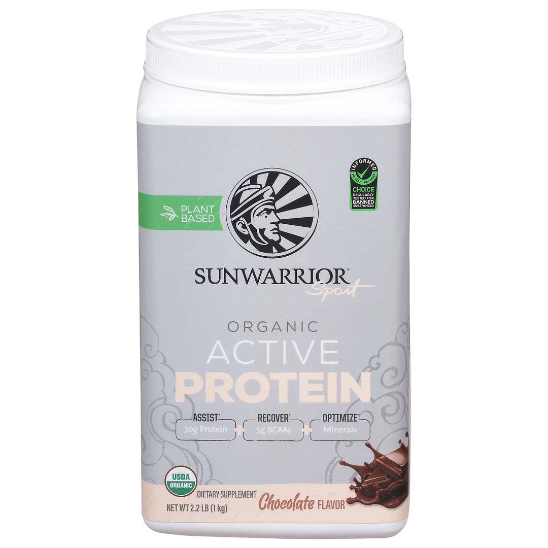 Sunwarrior Active Protein Organic Sport Chocolate Flavor 2.2 Lb [UNFI #2936706]