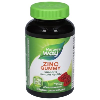 Natures Way Zinc Mixed Berry Flavored Gummies 120 CT [UNFI #2693604]