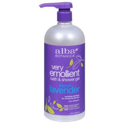 Alba Botanica Bath & Shower Gel French Lavender Very Emollient 1/32 OZ [UNFI #496463] T