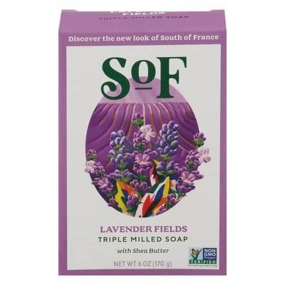 South Of France Soap Triple Milled Lavender Fields 6 OZ [UNFI #1705896] T