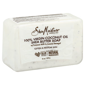 Shea Moisture Soap Shea Butter 100% Virgin Coconut Oil 8 OZ [UNFI #2450658] T