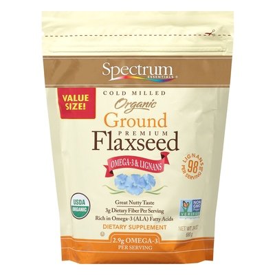 Spectrum Essentials Cold Milled Organic Ground Premium Flaxseed Dietary Supplement 24 OZ [UNFI #1258532] [ebt]