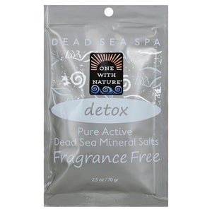 One With Nature Mineral Salts Dead Sea Pure Active Fragrance Free 6/2.5 OZ [UNFI #1841790] T