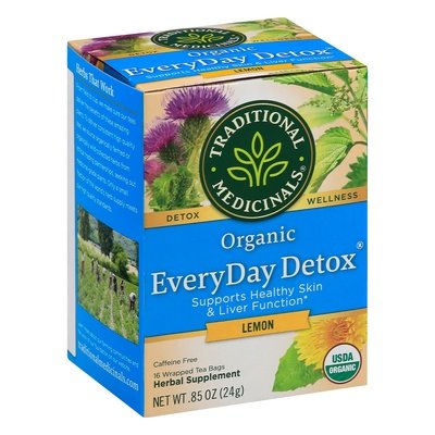 Traditional Medicinals Herbal Supplement Organic Everyday Detox Lemon Tea Bags 6/16 Bag [UNFI #0149351] [ebt]