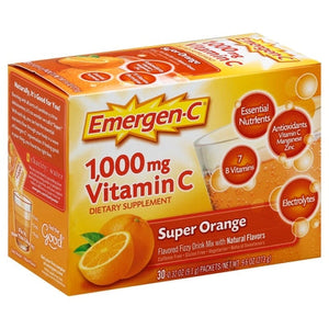 Emergen-C Vitamin C 1 000 mg Fizzy Drink Mix Super Orange 3/30 CT [UNFI #2999555]