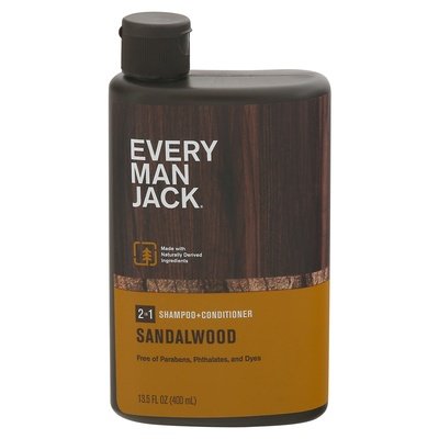 Every Man Jack Shampoo + Conditioner Sandalwood 2 in 1 13.5 OZ [UNFI #1278340] T