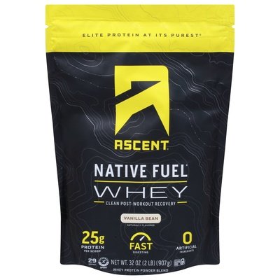 Ascent Whey Protein Powder Blend Vanilla Bean 2 LB [UNFI #2303576]