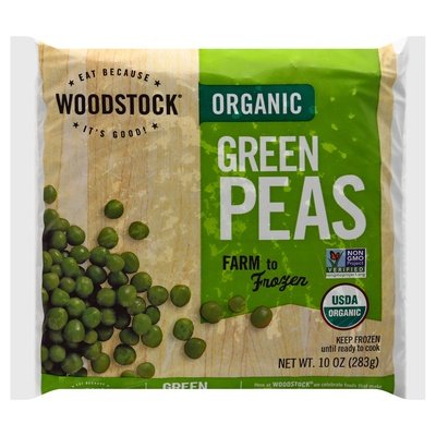 Woodstock Green Peas Organic 12/10 OZ [UNFI #154419] [ebt]