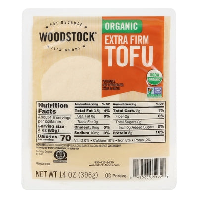 Woodstock Tofu Organic Extra Firm 6/14 OZ [UNFI #0741637] [ebt]