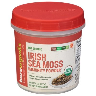 Bare Organics Immunity Powder Raw Organic Irish Sea Moss 8 OZ [UNFI #2660181]