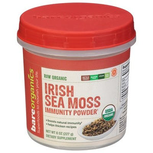 Bare Organics Immunity Powder Raw Organic Irish Sea Moss 8 OZ [UNFI #2660181]
