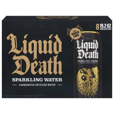 Liquid Death Sparkling Water King Size Cans 3/8/19.2 Z [UNFI #2930279] [ebt]