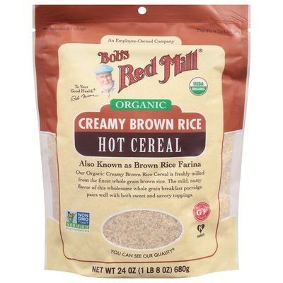 Bobs Red Mill Hot Cereal Creamy Brown Rice Organic 4/24 OZ [UNFI #2596039] [ebt]