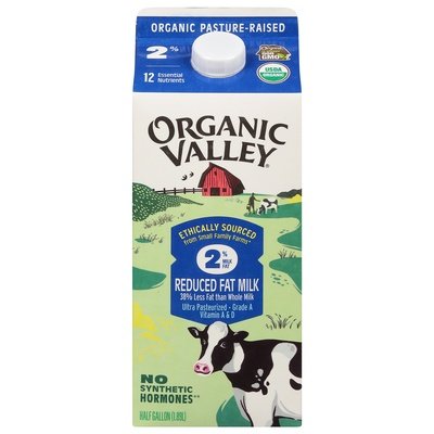 Organic Valley Milk Reduced Fat 2% Milk Fat 6/64 OZ [UNFI #0904672] [ebt]
