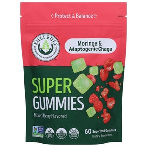 Kuli Kuli Super Gummies Moringa & Adaptogenic Chaga Mixed Berry Flavored 60 CT [UNFI #2823854]