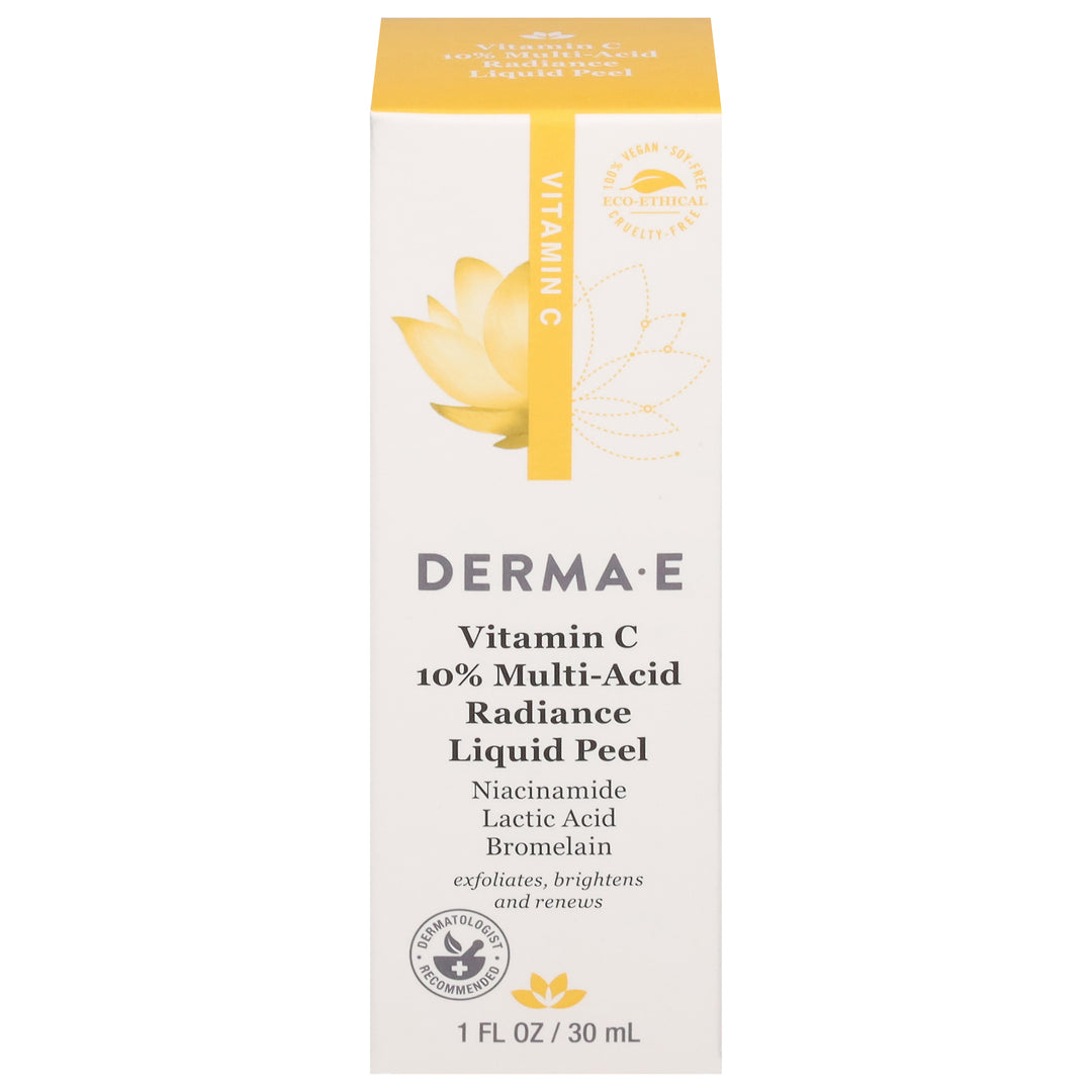 Derma E Liquid Peel Radiance Vitamin C 10% Multi-Acid 1 OZ [UNFI #2906501] T