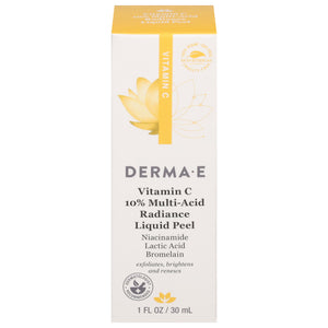 Derma E Liquid Peel Radiance Vitamin C 10% Multi-Acid 1 OZ [UNFI #2906501] T