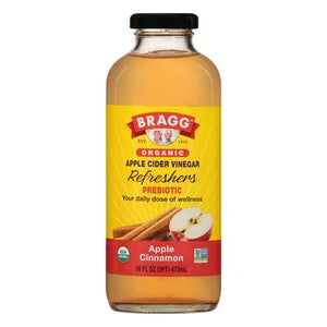 Bragg Apple Cider Vinegar Organic Apple Cinnamon Prebiotic 12/16 OZ [UNFI #2649093] [ebt]
