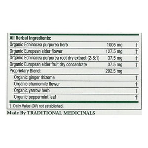 Traditional Medicinals Herbal Supplement Organic Echinacea Plus Elderberry Tea Bags 6/16 Bag [UNFI #0951558] [ebt]