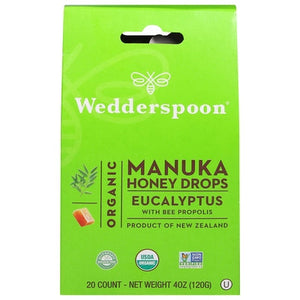 Wedderspoon Honey Drops Organic Manuka Eucalyptus 4 OZ [UNFI #3076494] [ebt]