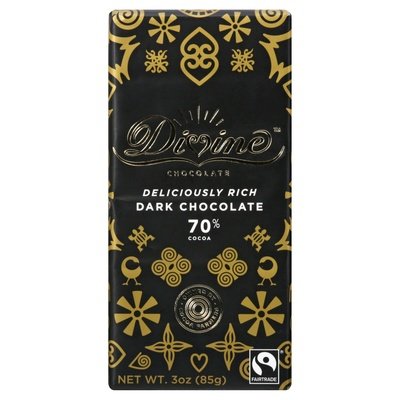 Divine Chocolate Dark Chocolate 70% Cocoa 12/3 OZ [UNFI #2398394] [ebt]